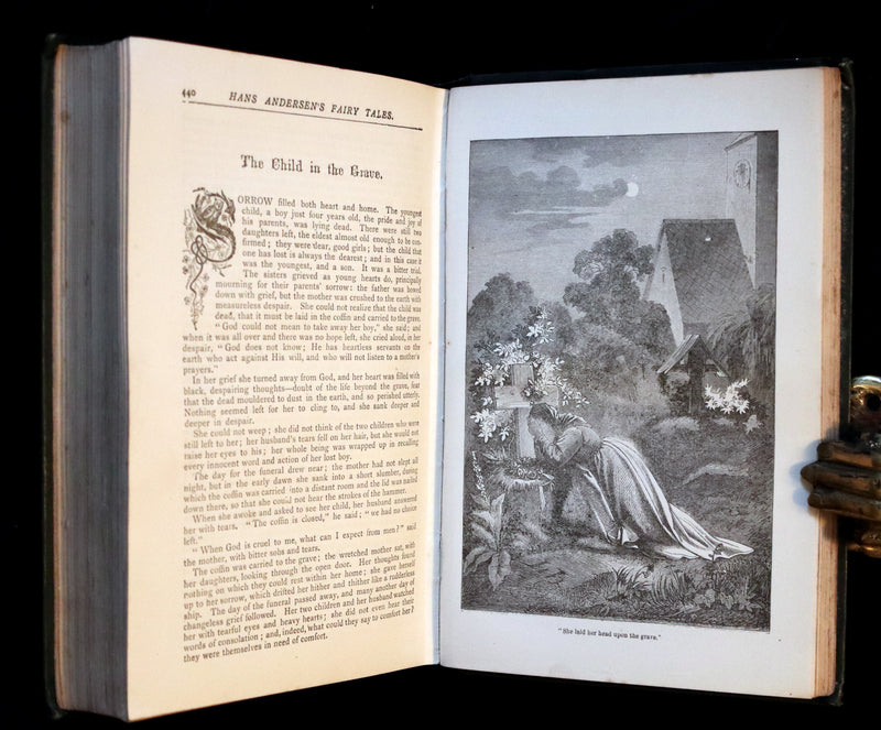 1890 Rare Victorian Book - Hans Christian Andersen's FAIRY TALES with 100 illustrations.