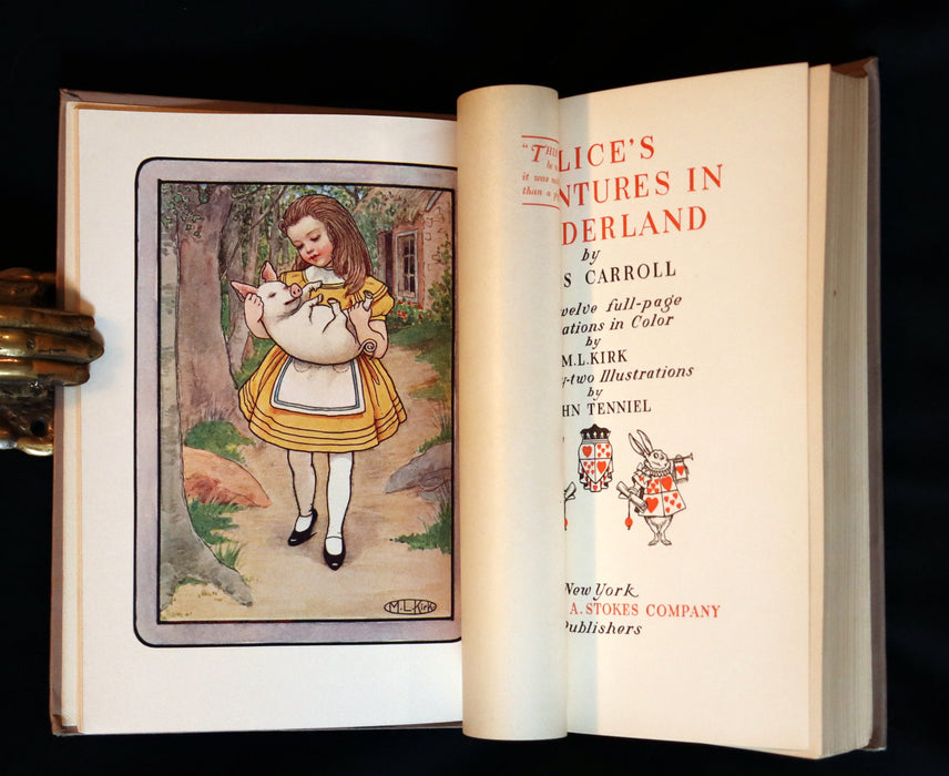 1904 Rare Book - Alice's Adventures In Wonderland. First Edition illustrated by Maria L. Kirk.