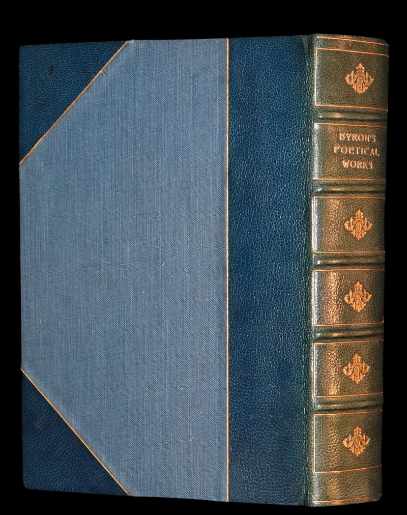 1912 Rare book bound by Ramage - Lord Byron's Poetical Works including DON JUAN, The Prophecy of Dante, etc.
