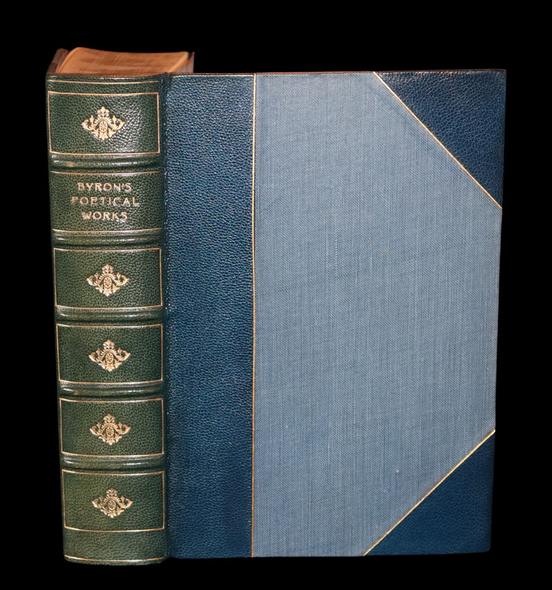 1912 Rare book bound by Ramage - Lord Byron's Poetical Works including DON JUAN, The Prophecy of Dante, etc.