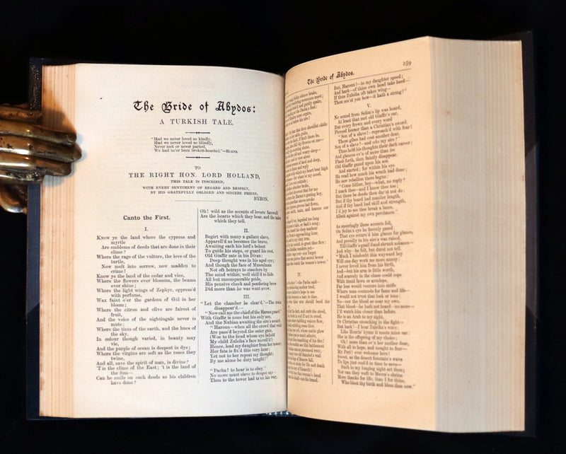 1912 Rare book bound by Ramage - Lord Byron's Poetical Works including DON JUAN, The Prophecy of Dante, etc.