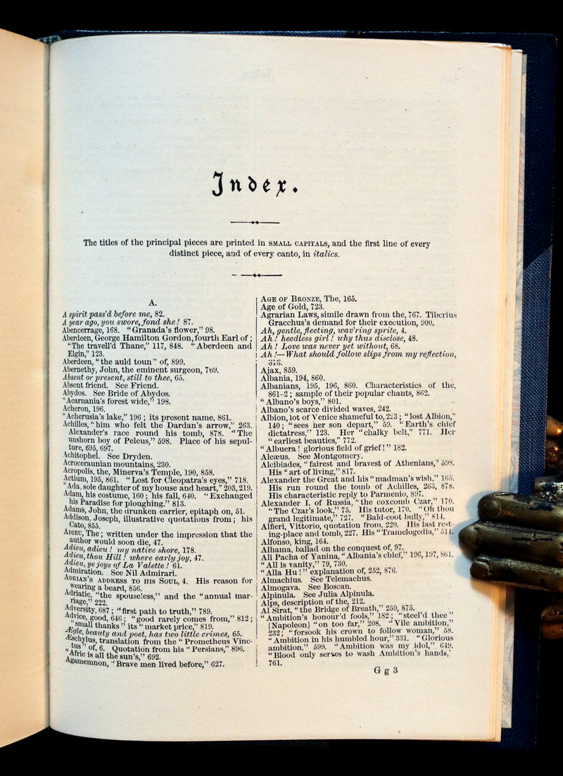 1912 Rare book bound by Ramage - Lord Byron's Poetical Works including DON JUAN, The Prophecy of Dante, etc.