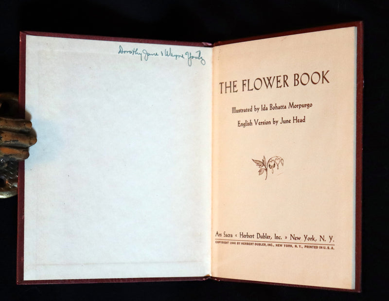 1946 Scarce First English Edition - The FLOWER BOOK illustrated by Ida Bohatta Morpurgo.