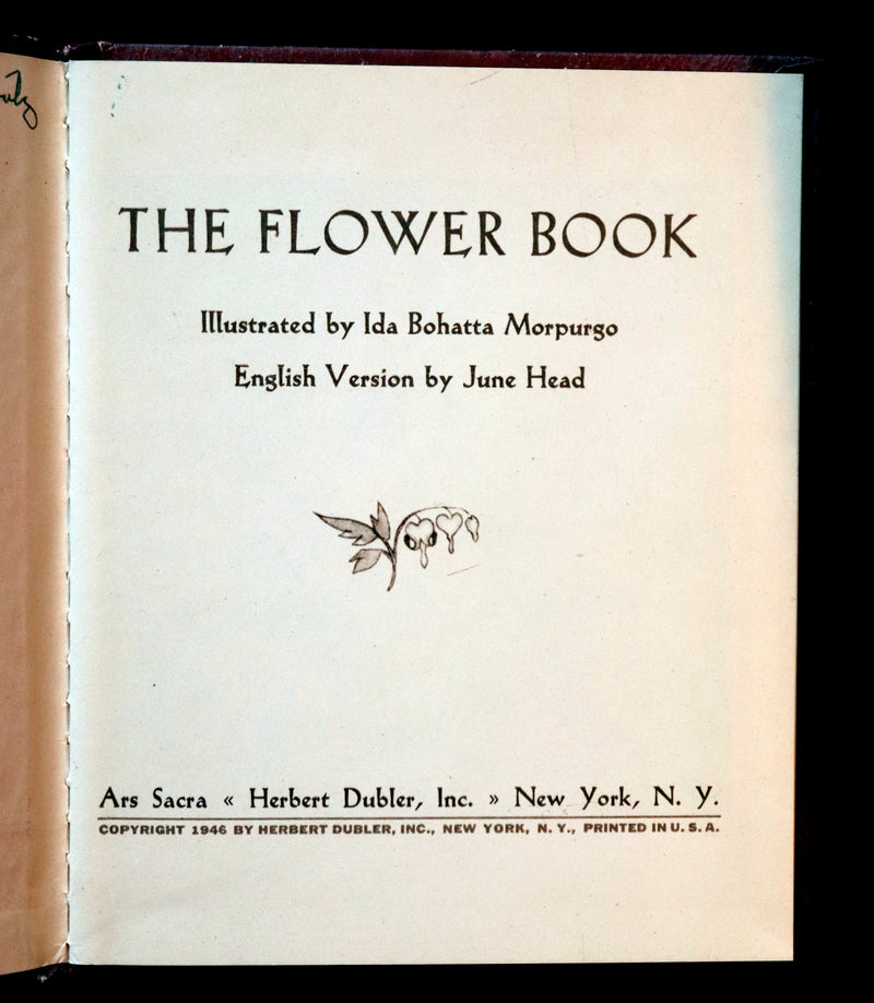 1946 Scarce First English Edition - The FLOWER BOOK illustrated by Ida Bohatta Morpurgo.