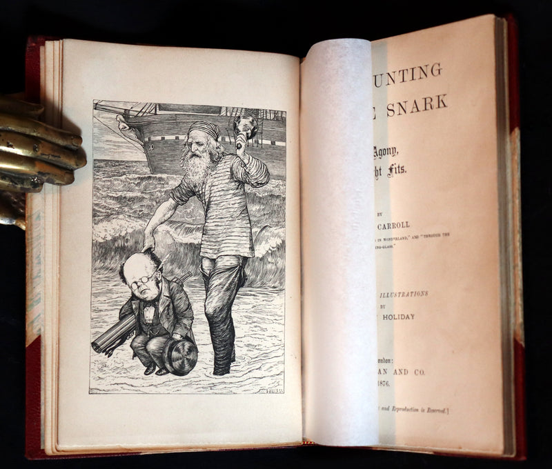1876 Rare First Edition in a nice binding - The Hunting of the SNARK by Lewis Carroll. Illustrated by Henry Holiday.