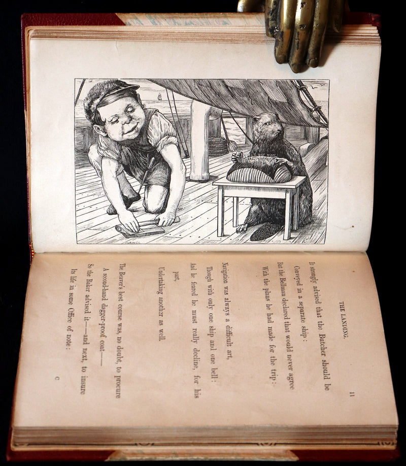 1876 Rare First Edition in a nice binding - The Hunting of the SNARK by Lewis Carroll. Illustrated by Henry Holiday.