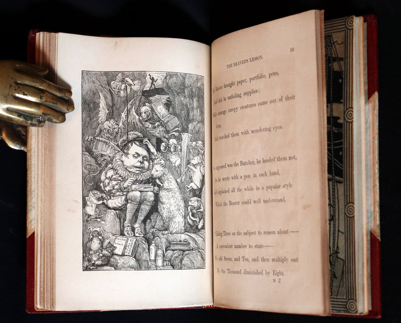 1876 Rare First Edition in a nice binding - The Hunting of the SNARK by Lewis Carroll. Illustrated by Henry Holiday.