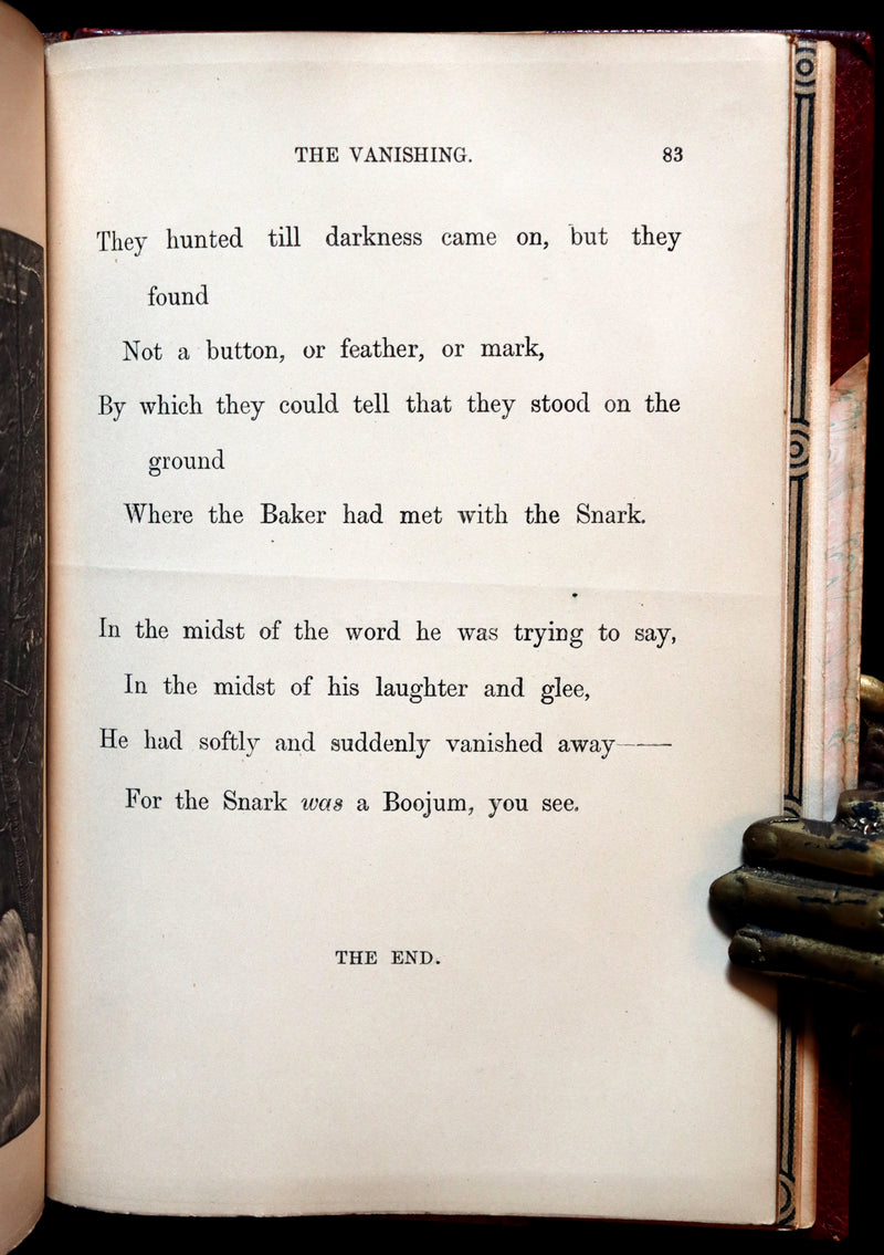 1876 Rare First Edition in a nice binding - The Hunting of the SNARK by Lewis Carroll. Illustrated by Henry Holiday.