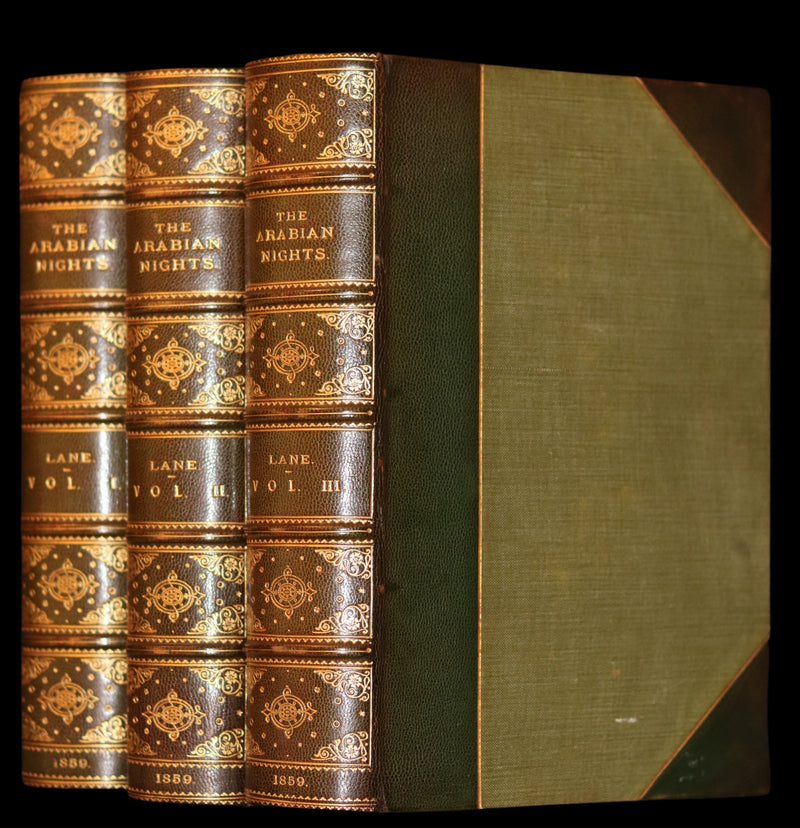 1859 Rare Book set - The Thousand & One Nights, ARABIAN NIGHTS by Edward William Lane.
