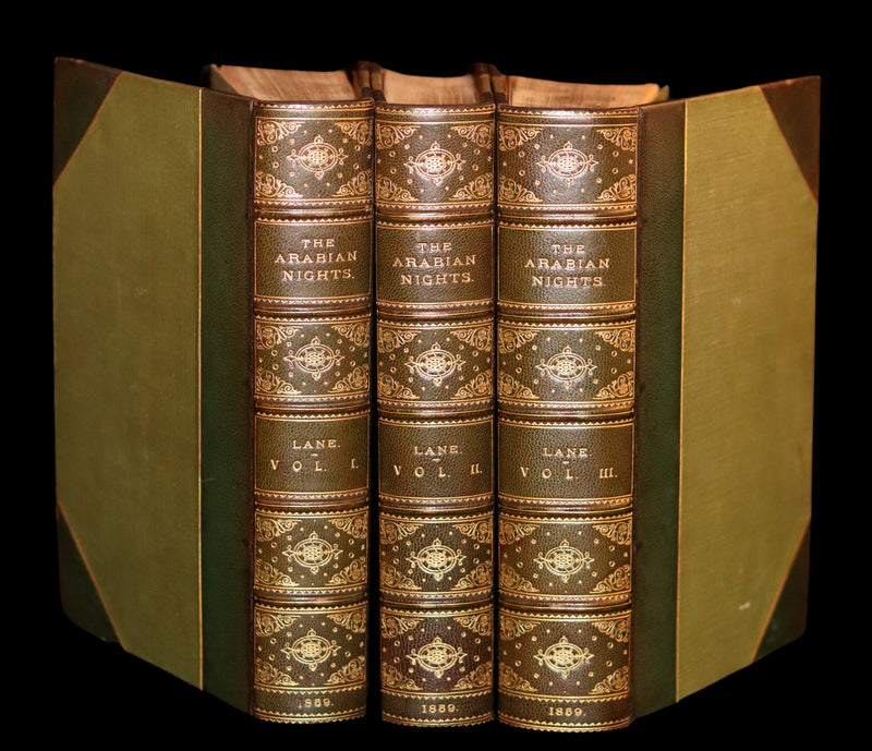 1859 Rare Book set - The Thousand & One Nights, ARABIAN NIGHTS by Edward William Lane.