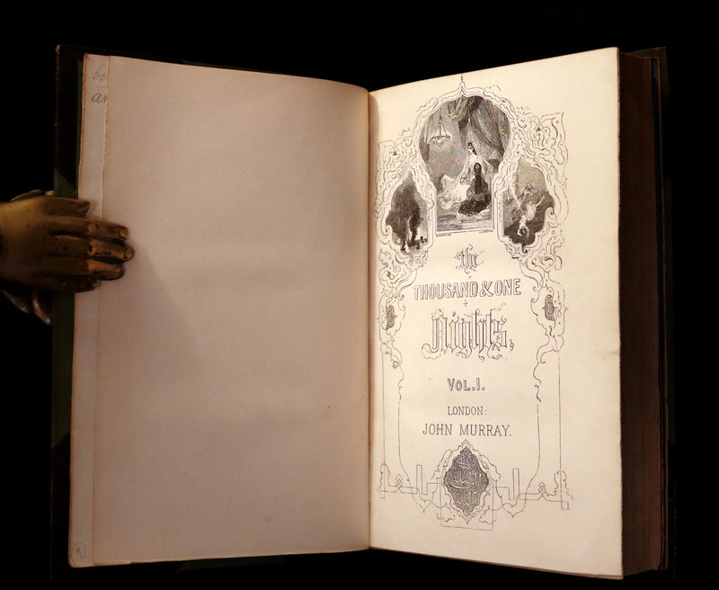 1859 Rare Book set - The Thousand & One Nights, ARABIAN NIGHTS by Edward William Lane.