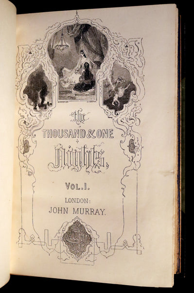 1859 Rare Book set - The Thousand & One Nights, ARABIAN NIGHTS by Edward William Lane.