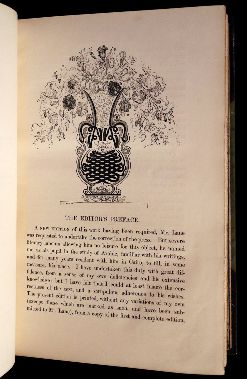 1859 Rare Book set - The Thousand & One Nights, ARABIAN NIGHTS by Edward William Lane.