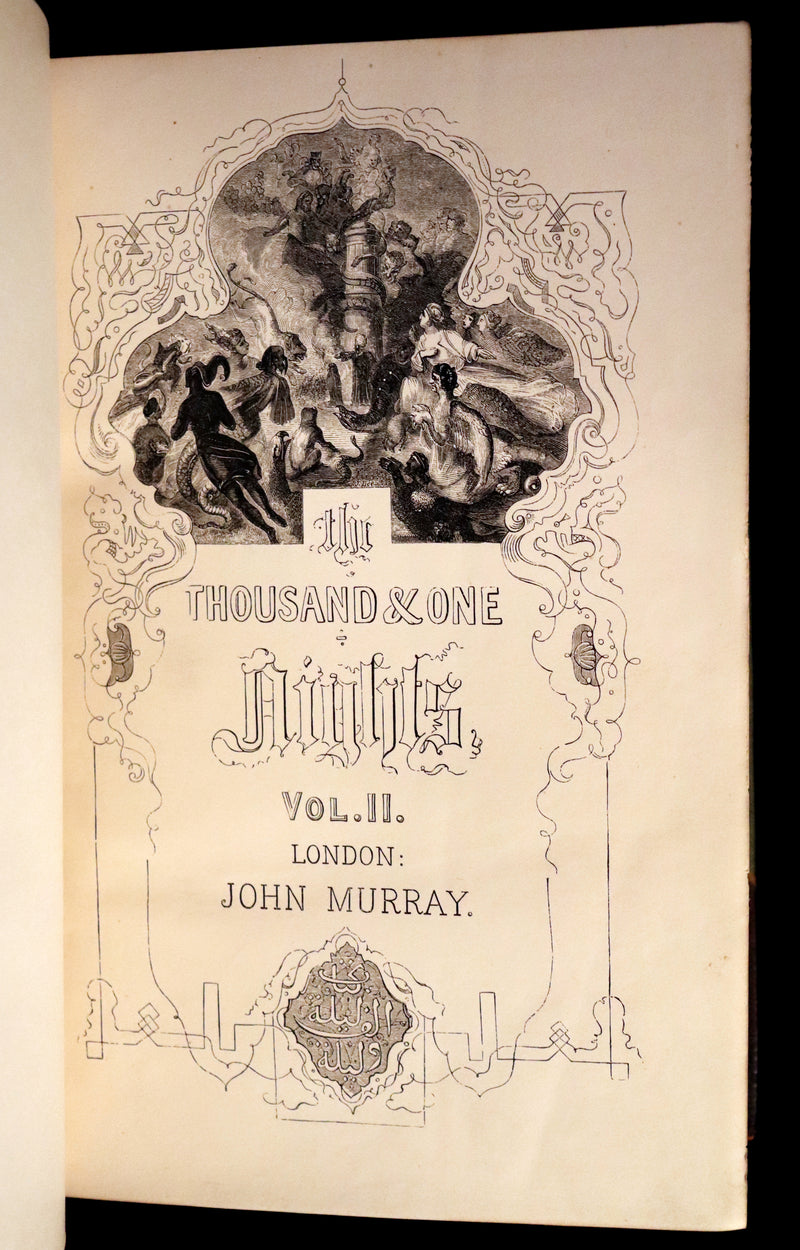 1859 Rare Book set - The Thousand & One Nights, ARABIAN NIGHTS by Edward William Lane.