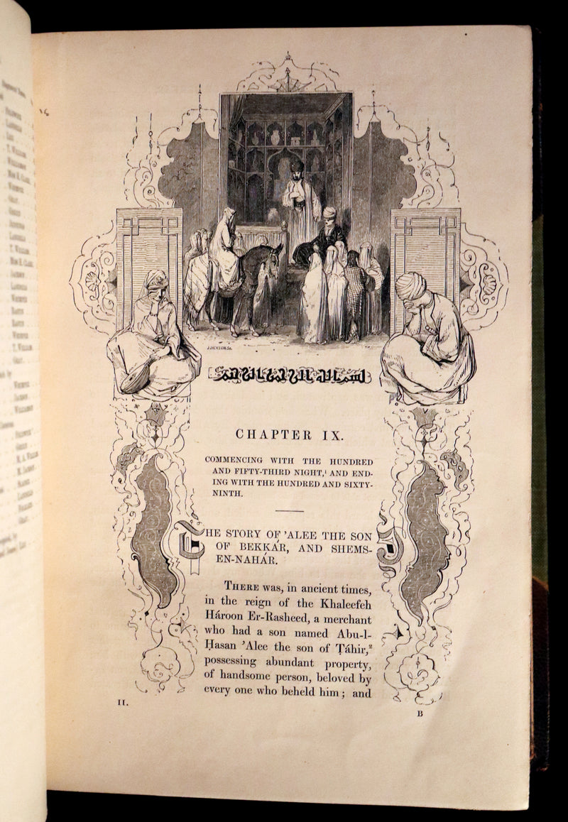 1859 Rare Book set - The Thousand & One Nights, ARABIAN NIGHTS by Edward William Lane.