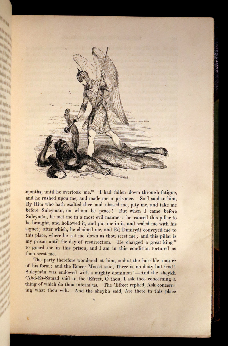 1859 Rare Book set - The Thousand & One Nights, ARABIAN NIGHTS by Edward William Lane.