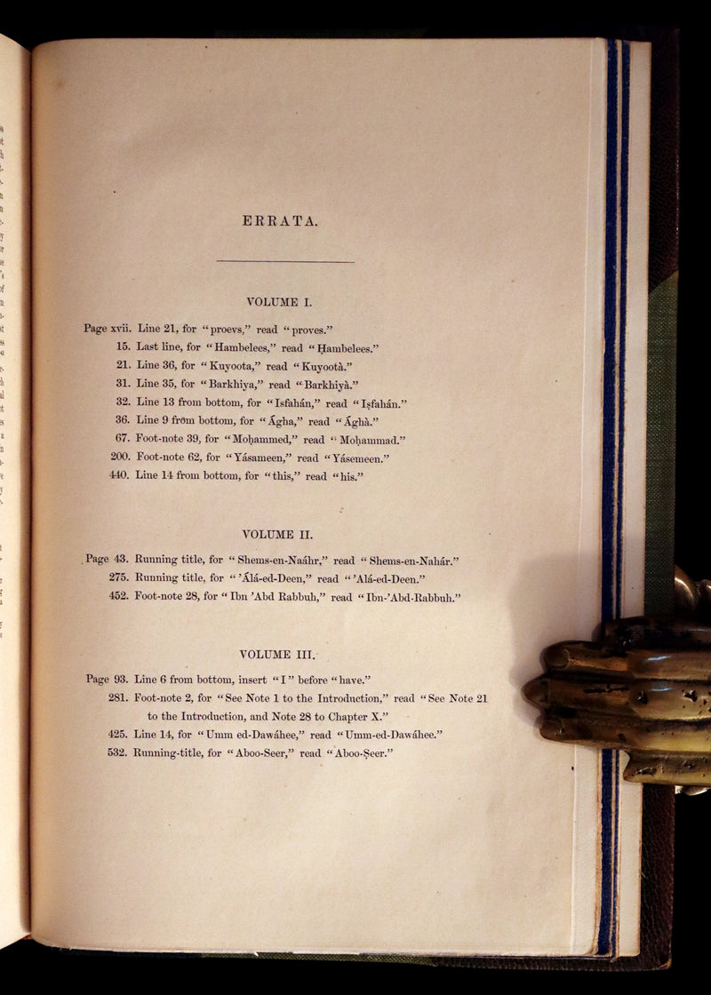 1859 Rare Book set - The Thousand & One Nights, ARABIAN NIGHTS by Edward William Lane.