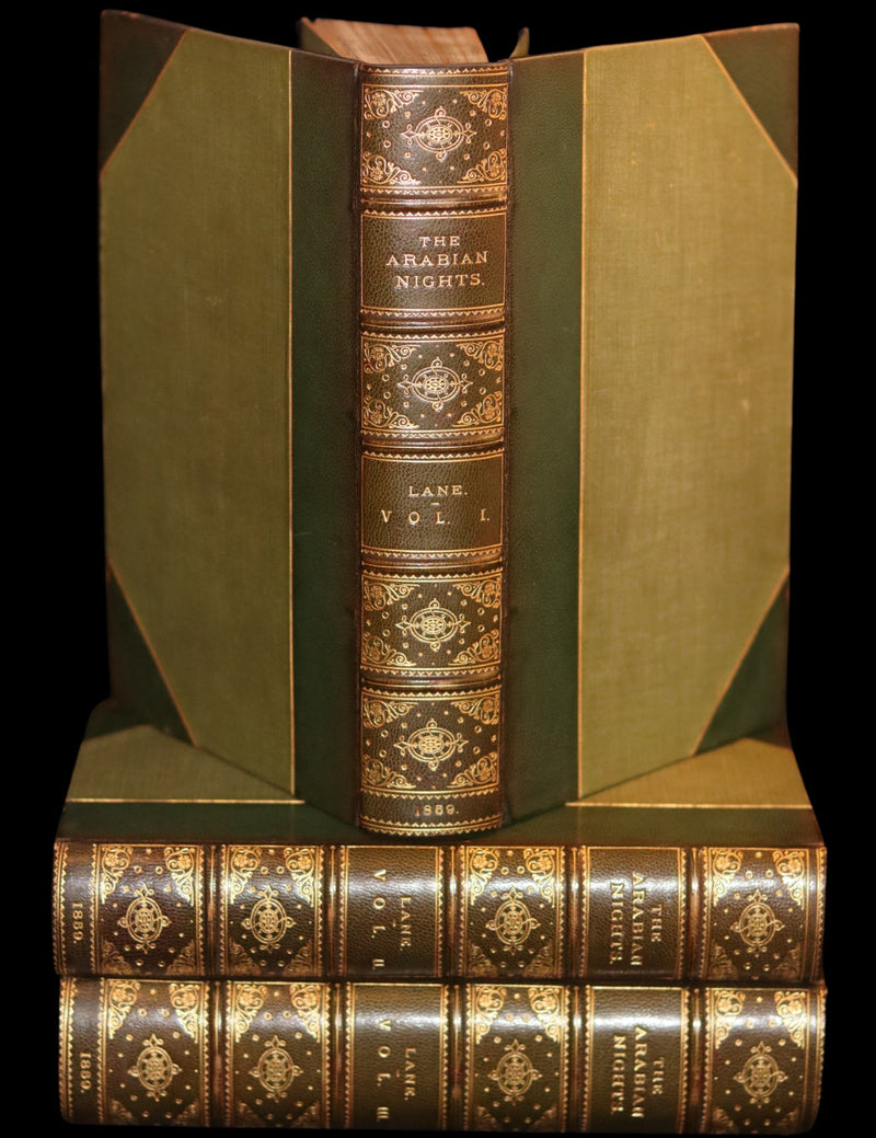 1859 Rare Book set - The Thousand & One Nights, ARABIAN NIGHTS by Edward William Lane.