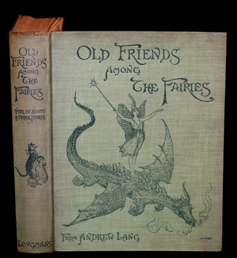 1926 Rare First Edition - OLD FRIENDS AMONG THE FAIRIES by Andrew Lang. Illustrated.