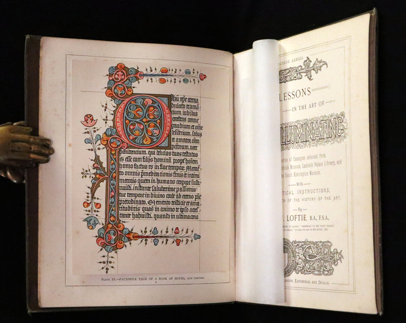 1885 Rare First Edition ~THE ART OF ILLUMINATING by J.W. LOFTIE. Color Illustrated.