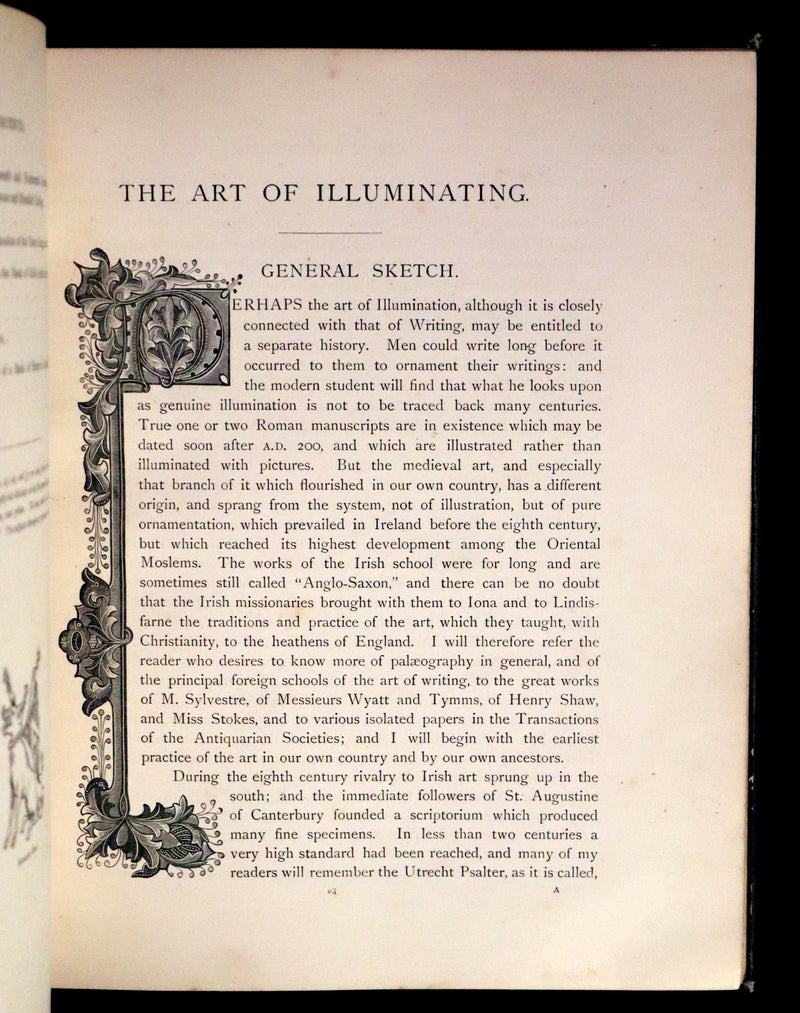 1885 Rare First Edition ~THE ART OF ILLUMINATING by J.W. LOFTIE. Color Illustrated.