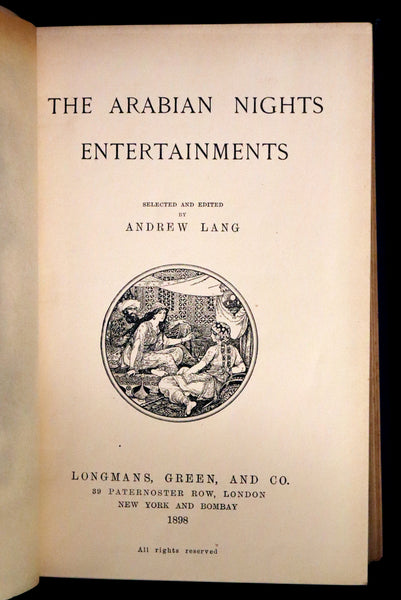 1898 Rare 1stED Book - THE ARABIAN NIGHTS by Andrew Lang Illustrated by Henry Justice Ford.
