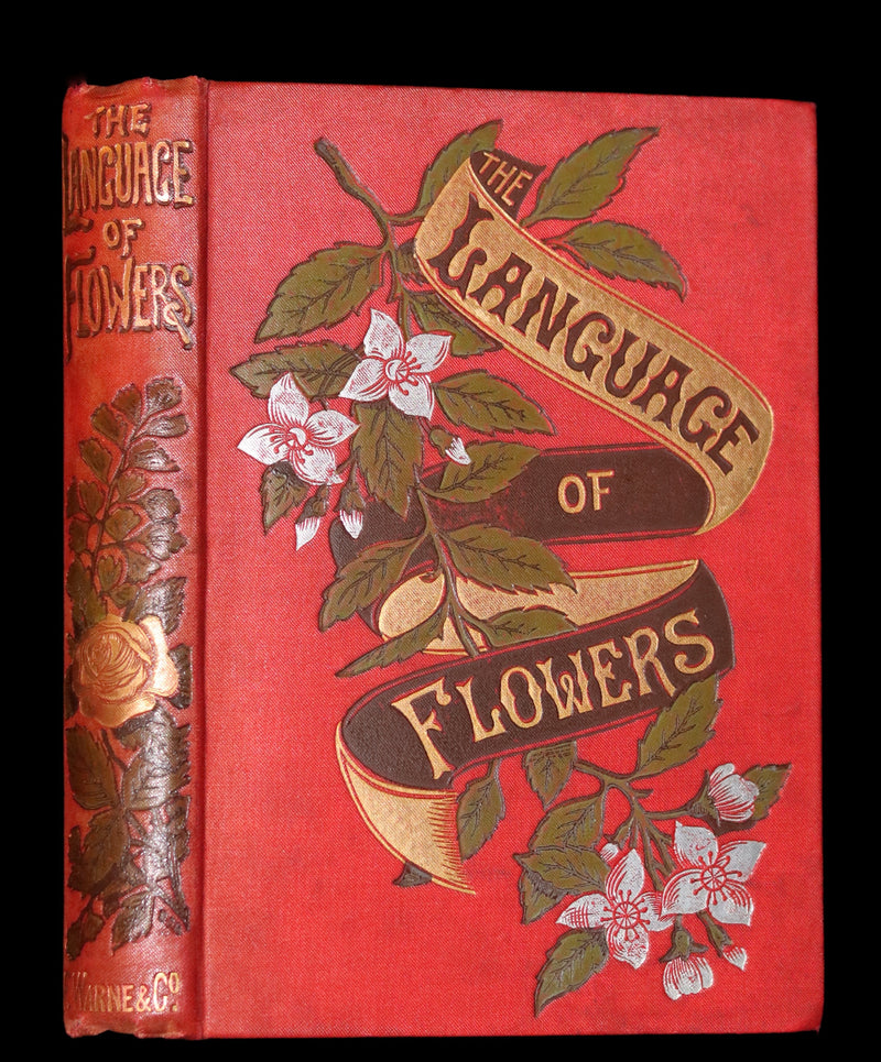 1870 Scarce Illustrated Floriography Book ~ The Language of Flowers Including Floral Poetry.
