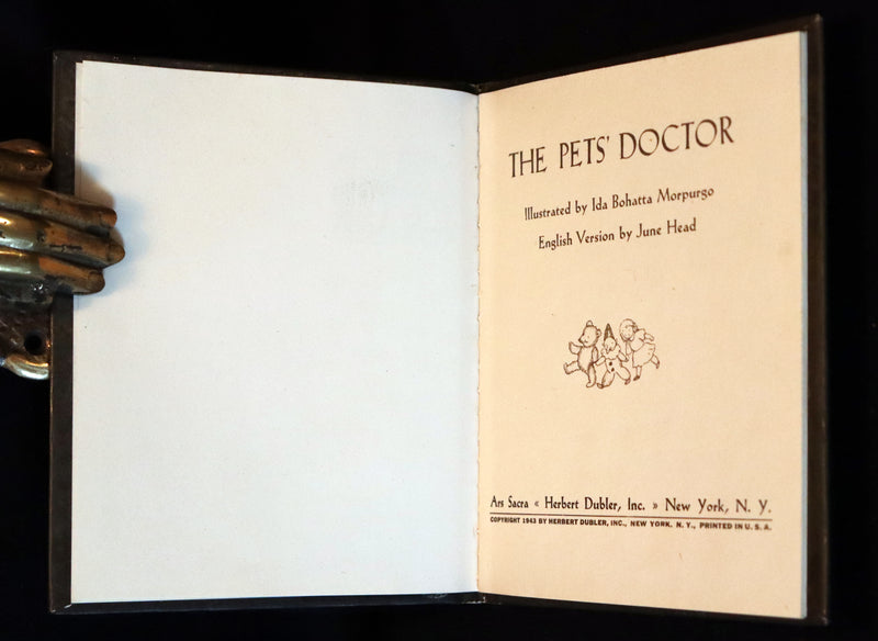 1943 Scarce First US Edition - The PET'S DOCTOR illustrated by Ida Bohatta Morpurgo.