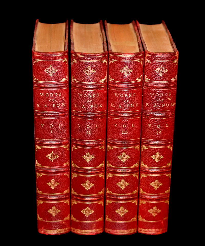 1885 Scarce Book Set - The Tales and Poems of Edgar Allan Poe. Limited Illustrated Edition.