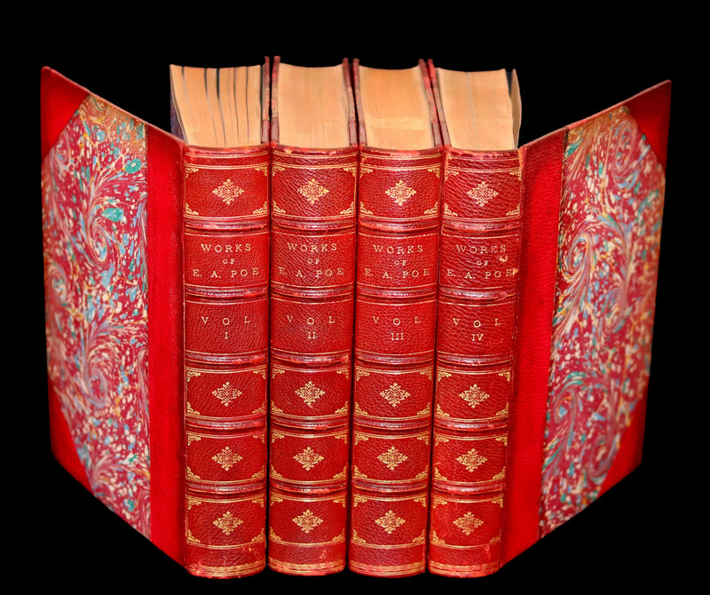 1885 Scarce Book Set - The Tales and Poems of Edgar Allan Poe. Limited Illustrated Edition.