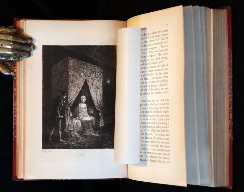1885 Scarce Book Set - The Tales and Poems of Edgar Allan Poe. Limited Illustrated Edition.