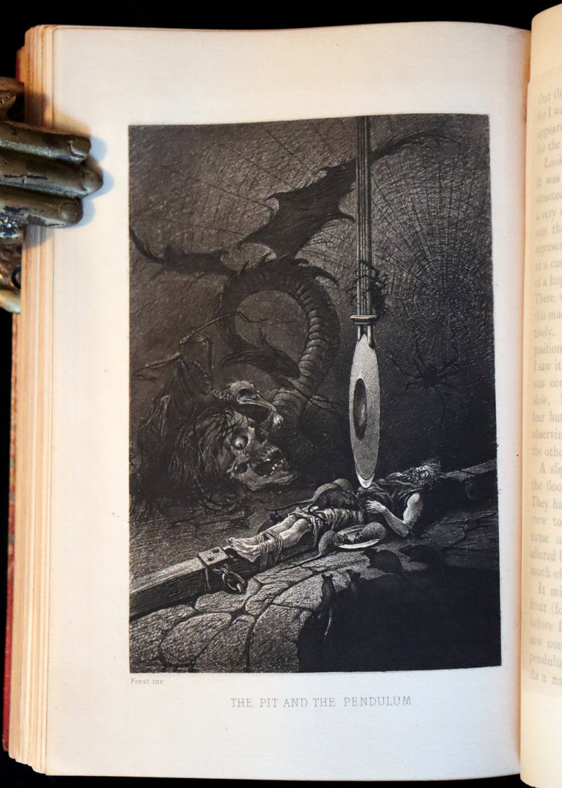 1885 Scarce Book Set - The Tales and Poems of Edgar Allan Poe. Limited Illustrated Edition.