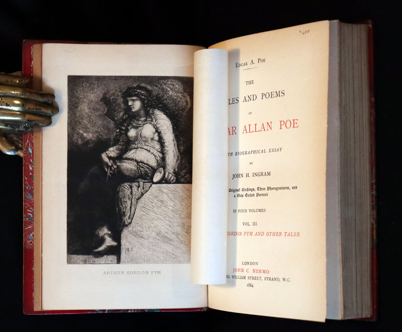 1885 Scarce Book Set - The Tales and Poems of Edgar Allan Poe. Limited Illustrated Edition.