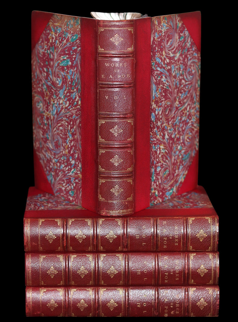 1885 Scarce Book Set - The Tales and Poems of Edgar Allan Poe. Limited Illustrated Edition.