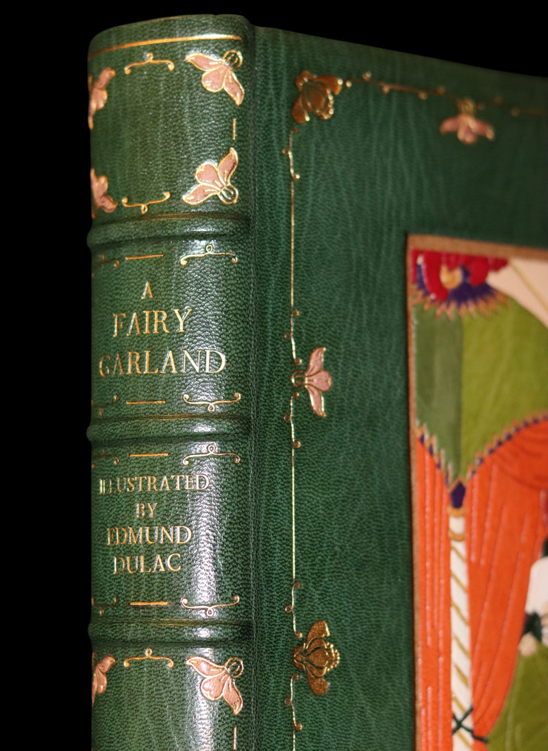 1928 Rare 1st Limited Signed Edition bound by ASPREY - A FAIRY GARLAND Being Fairy Tales from the Old French by EDMUND DULAC.