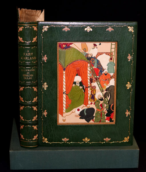 1928 Rare 1st Limited Signed Edition bound by ASPREY - A FAIRY GARLAND Being Fairy Tales from the Old French by EDMUND DULAC.