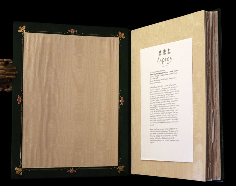 1928 Rare 1st Limited Signed Edition bound by ASPREY - A FAIRY GARLAND Being Fairy Tales from the Old French by EDMUND DULAC.