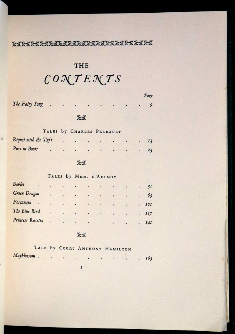 1928 Rare 1st Limited Signed Edition bound by ASPREY - A FAIRY GARLAND Being Fairy Tales from the Old French by EDMUND DULAC.
