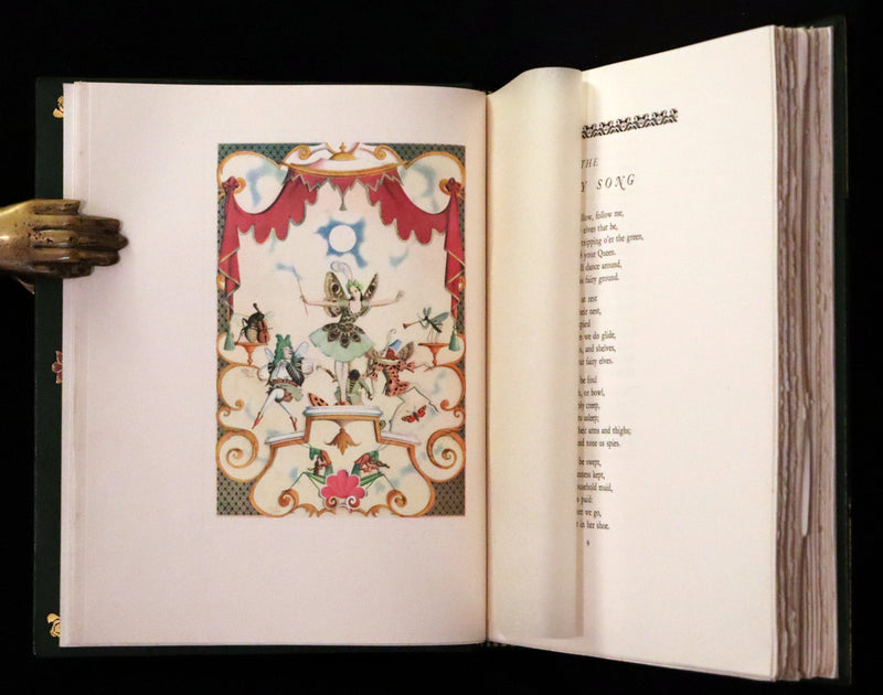 1928 Rare 1st Limited Signed Edition bound by ASPREY - A FAIRY GARLAND Being Fairy Tales from the Old French by EDMUND DULAC.