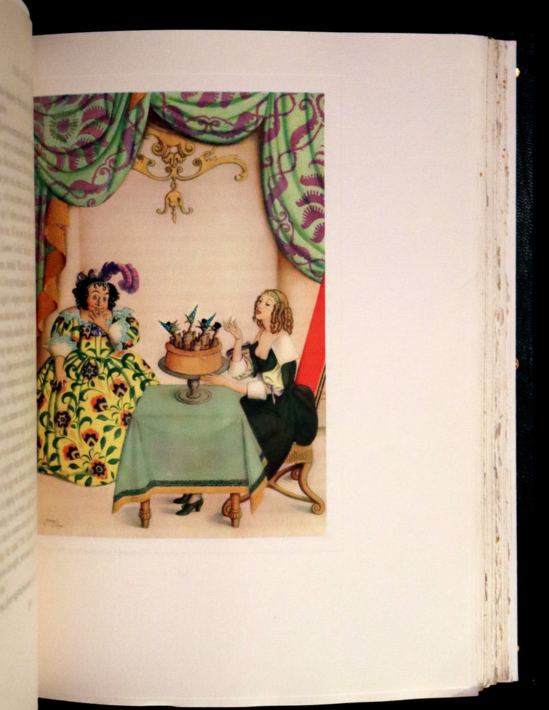 1928 Rare 1st Limited Signed Edition bound by ASPREY - A FAIRY GARLAND Being Fairy Tales from the Old French by EDMUND DULAC.