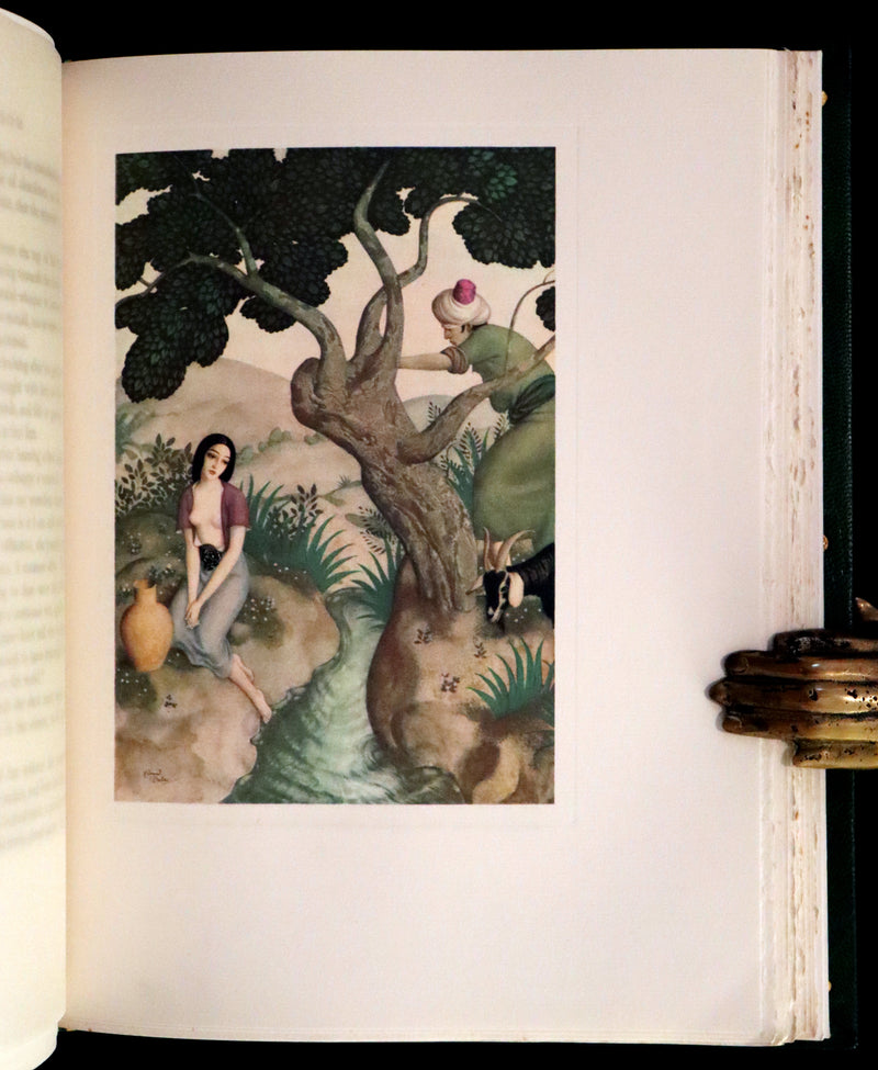 1928 Rare 1st Limited Signed Edition bound by ASPREY - A FAIRY GARLAND Being Fairy Tales from the Old French by EDMUND DULAC.