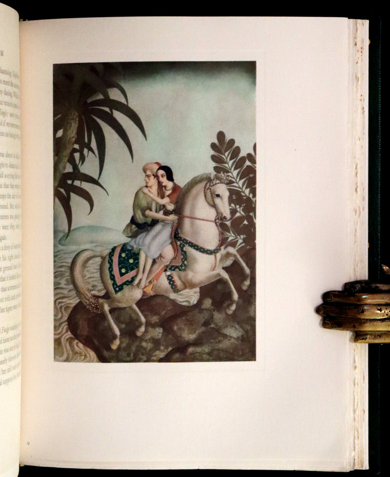 1928 Rare 1st Limited Signed Edition bound by ASPREY - A FAIRY GARLAND Being Fairy Tales from the Old French by EDMUND DULAC.