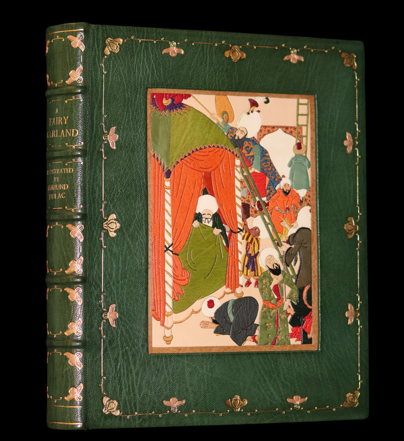 1928 Rare 1st Limited Signed Edition bound by ASPREY - A FAIRY GARLAND Being Fairy Tales from the Old French by EDMUND DULAC.