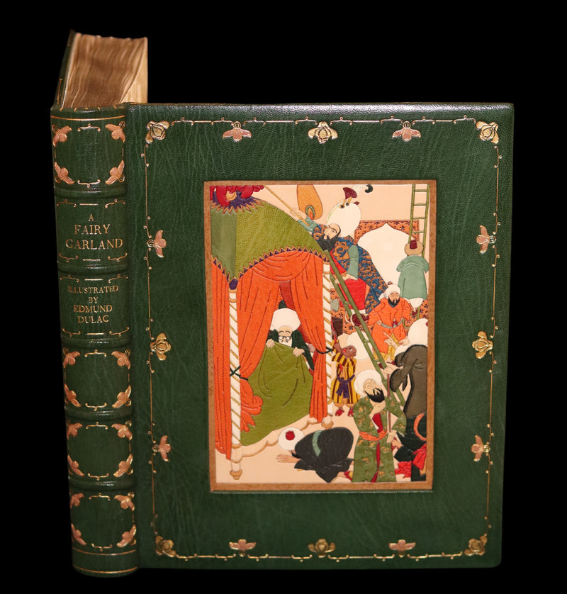 1928 Rare 1st Limited Signed Edition bound by ASPREY - A FAIRY GARLAND Being Fairy Tales from the Old French by EDMUND DULAC.