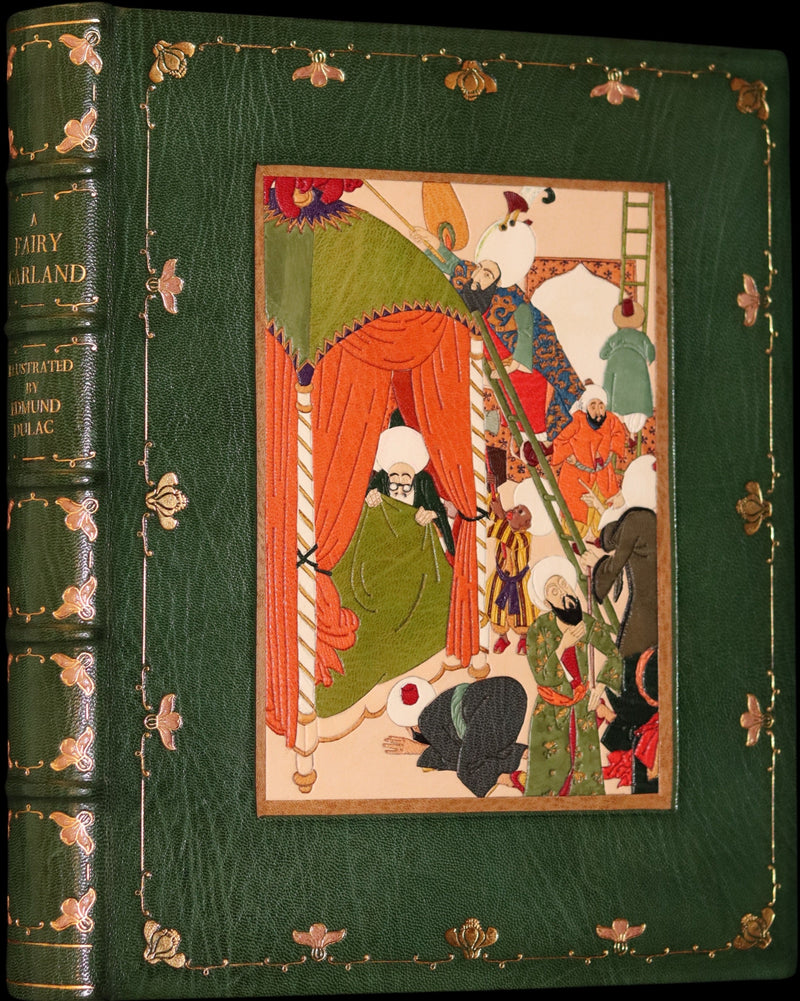 1928 Rare 1st Limited Signed Edition bound by ASPREY - A FAIRY GARLAND Being Fairy Tales from the Old French by EDMUND DULAC.