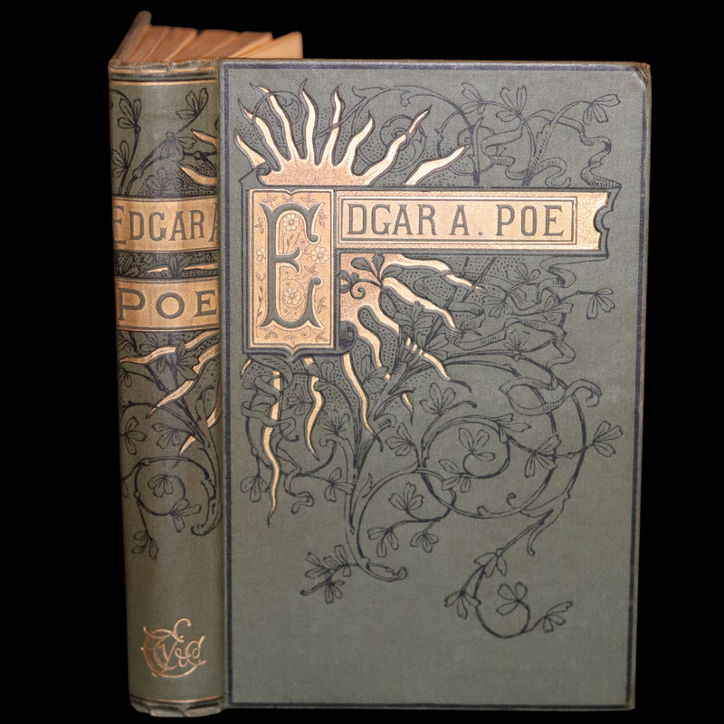 1882 Rare Book - Poems by Edgar Allan POE with Memoir (The Raven, Lenore,...). Illustrated.