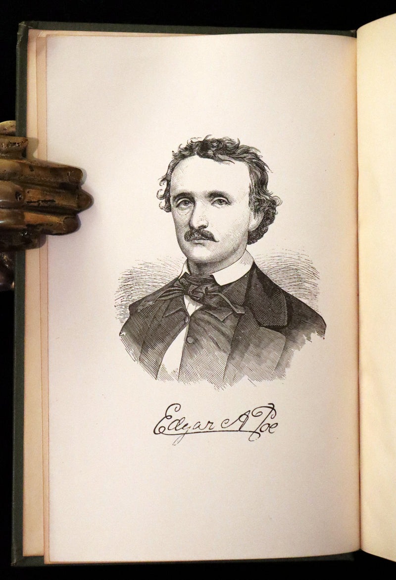 1882 Rare Book - Poems by Edgar Allan POE with Memoir (The Raven, Lenore,...). Illustrated.