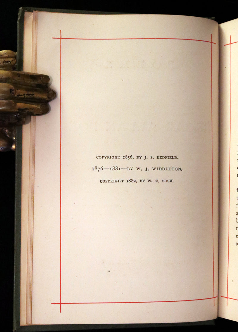 1882 Rare Book - Poems by Edgar Allan POE with Memoir (The Raven, Lenore,...). Illustrated.