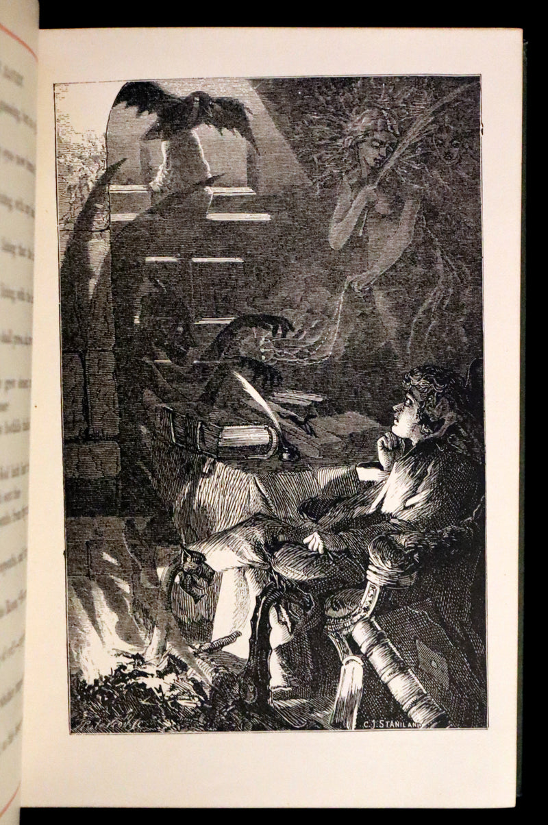 1882 Rare Book - Poems by Edgar Allan POE with Memoir (The Raven, Lenore,...). Illustrated.