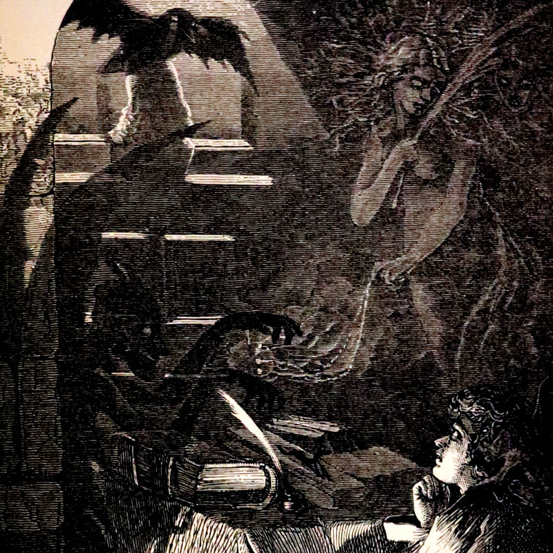 1882 Rare Book - Poems by Edgar Allan POE with Memoir (The Raven, Lenore,...). Illustrated.